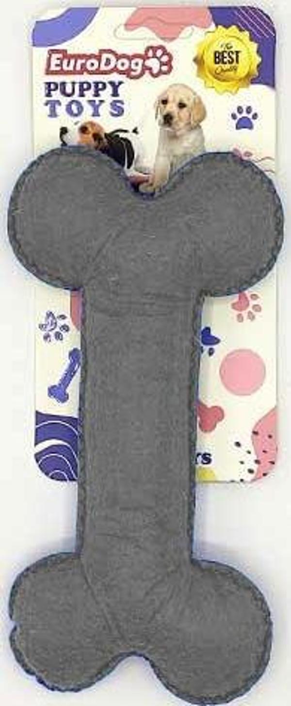 EuroDog Puppy Pet Toys Kemik Gri - Image 1
