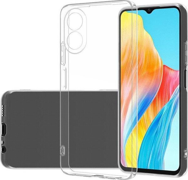 Oppo A38 Kılıf İnce ve Esnek Şeffaf Süper Silikon - Image 1