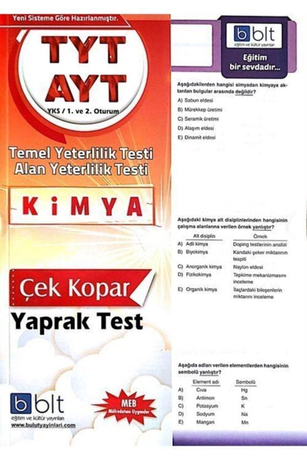 Tyt Ayt Kimya Çek Kopar Yaprak Test - Bulut Yayınları - Bulut Yayınları - Image 1