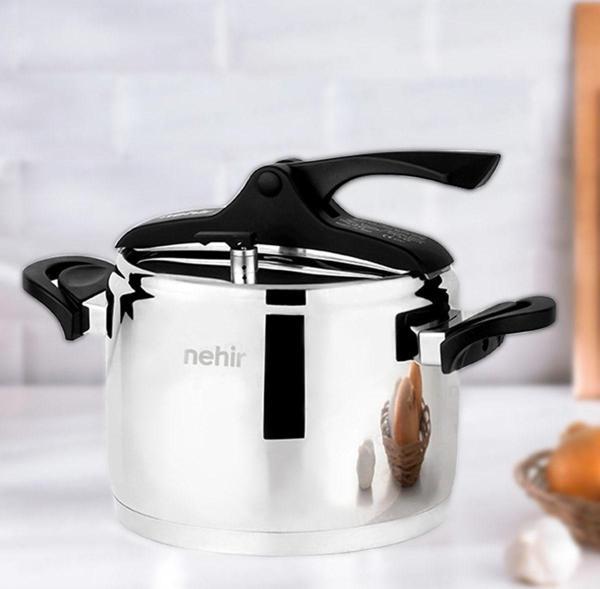 Nehir Silver Trend 8 Litre Klasik Düdüklü Tencere Siyah - Image 1