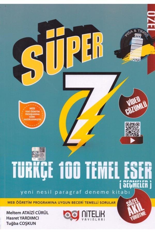Nitelik 7.sınıf Süper Türkçe 100 Temel Eser Deneme - Image 1