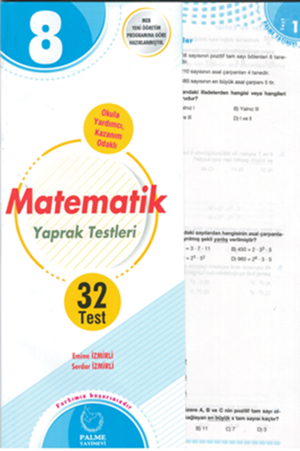 Palme Yaprak Test 8.Sınıf Matematik - Palme Yayınları - Palme Yayınları - Image 1