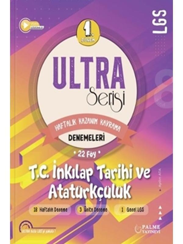 Ultra Serisi Lgs 1.Dönem Tc. Inkilap Tarihi Ve Atatürkçülük Denemelerii - Palme Yayınları - Palme Yayınları - Image 1