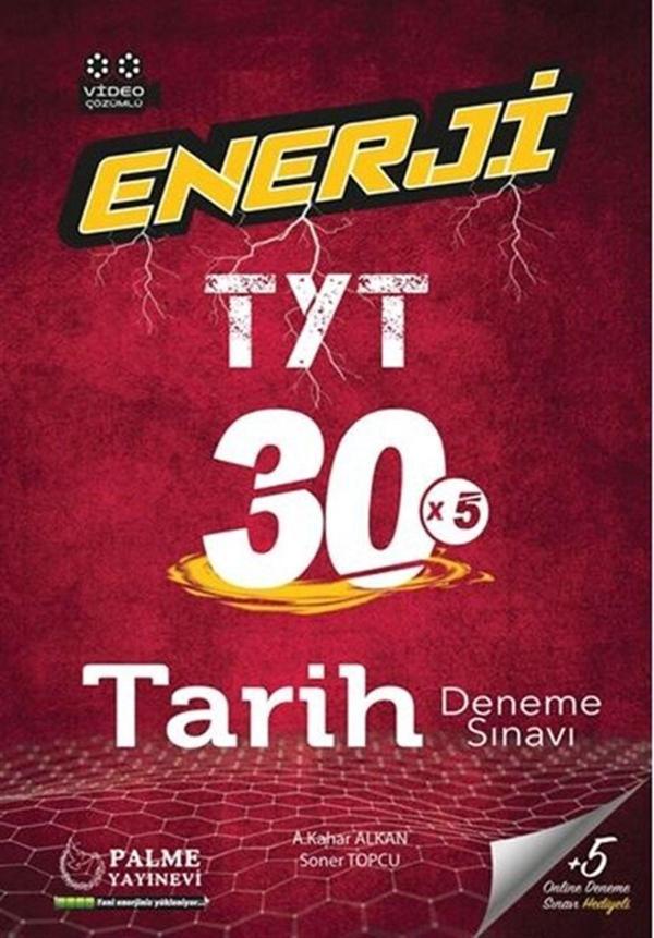 Yks Tyt Enerji Tarih 30 Deneme Sınavı Video Çözümlü - Palme Yayınları - Palme Eğitim - Image 1