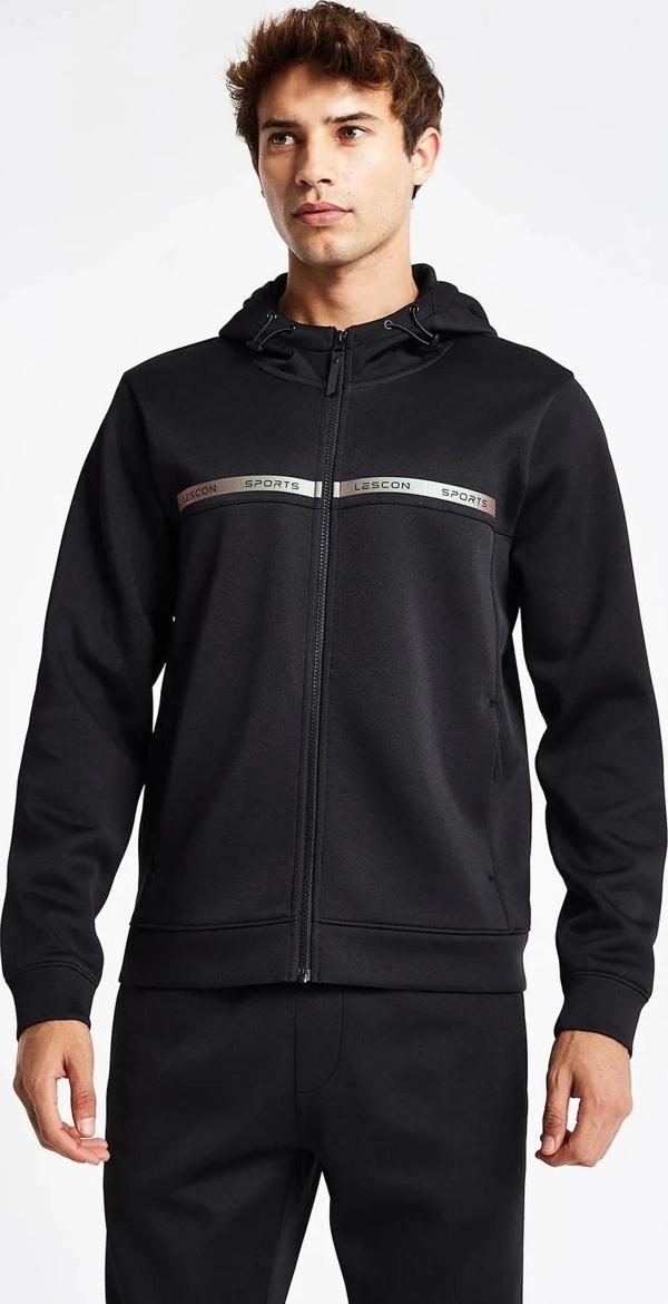 Lescon  24N-1128 Erkek Fermuarlı Kapüşonlu Sweatshirt - Image 1