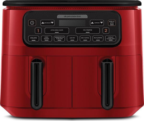 Karaca Air Pro Cook Duo Köz Xxxl 4+4 Litre Airfryer Ruby 8 Kişilik - Image 1