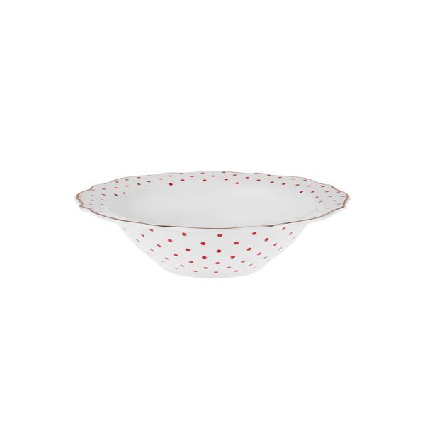 Karaca New Romantic Puantiyeli Kase 17 cm Kırmızı - Image 1