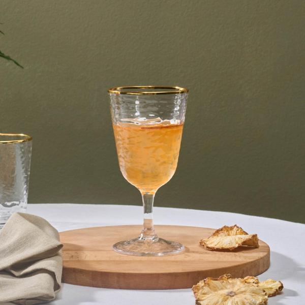 Karaca Akroma Transparent Kadeh 360 Ml Gold - Image 1