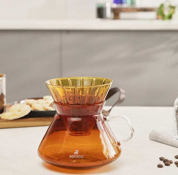 Karaca Winx Borosilikat Cam Dripper/Filtre Kahve Demleme Ekipmanı Orange 650 Ml - Image 1