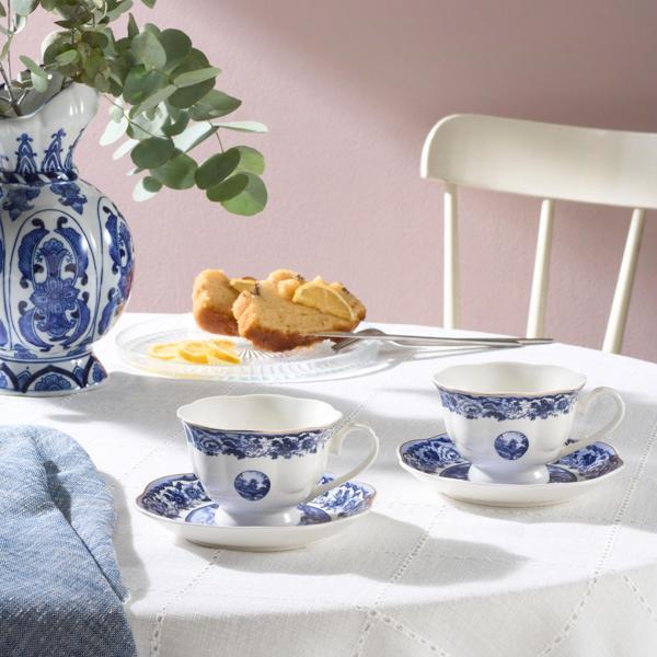 Karaca Blue Odyssey 2 Kişilik Çay Fincanı Takımı 220 ml - Image 1