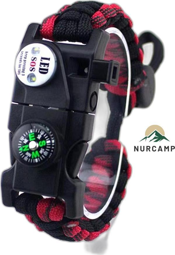Nurcamp Paracord Kamp Bileklik Hayatta Kalma Bilekliği - Image 1