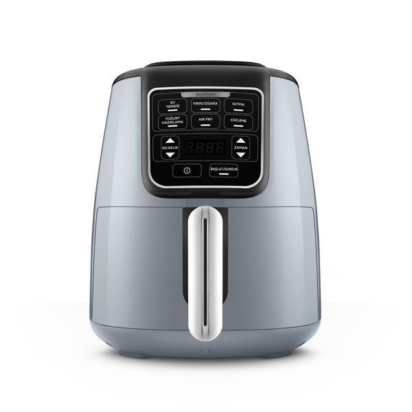 Karaca Air Pro Cook 3 In 1 XL Ev Yemeği, Közleme, Airfryer Blue Gray 4L - Image 1