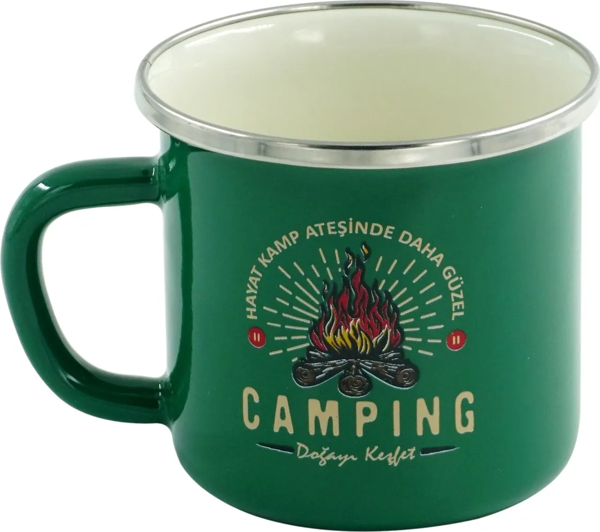 Nurcamp Retro Emaye Kupa Bardak Camping - Image 1