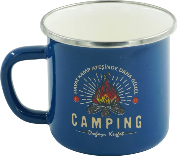Nurcamp Retro Emaye Kupa Bardak Camping - Image 1