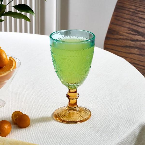 Karaca Sunflower Kadeh Bardağı 314 Ml Mavi Sarı - Image 1