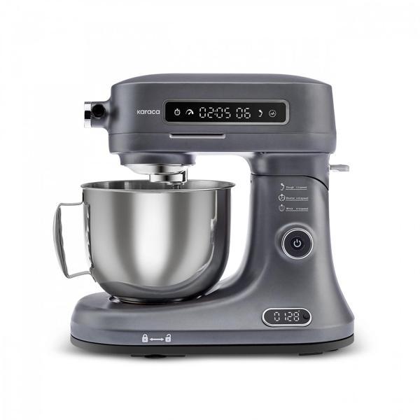 Karaca Pro Artisan Tartılı Dijital Ekran Zaman Ayarlı Döküm  Hamur Yoğurma Makinesi Antrasit 1600W 5L - Image 1