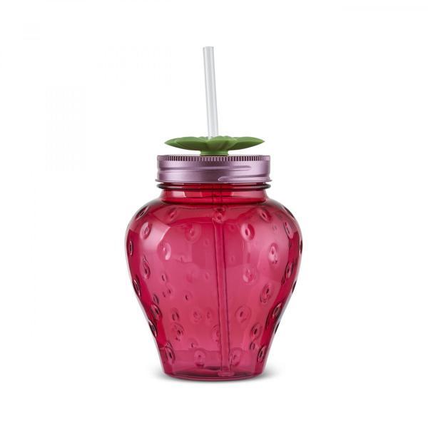 Karaca Çilek Transparent Pipetli Su Şişesi 750 Ml - Image 1