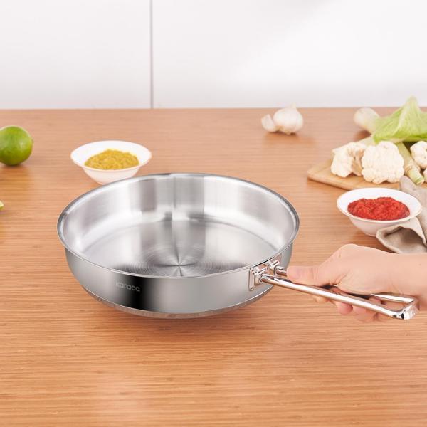 Karaca Grace İndüksiyon Tabanlı Çelik Tava 24 Cm - Image 1