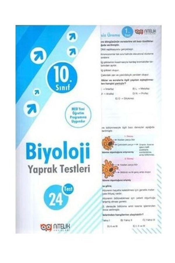 Nitelik 10. Sınıf Biyoloji Yaprak Test -  - Nitelik Yayınları - Image 1