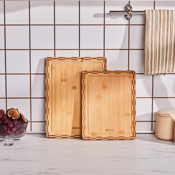 Karaca Çim 2'Li Bambu Kesme Tahtası 28/33 Cm - Image 1
