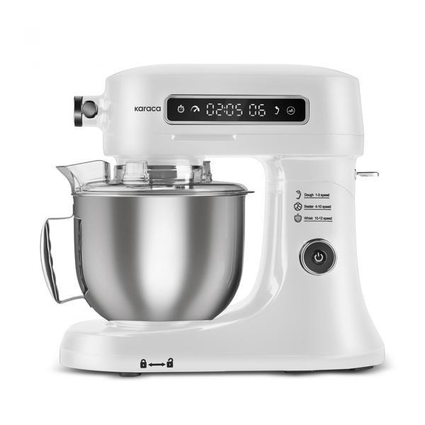 Karaca Pro Artisan Dijital Ekran Zaman Ayarlı Döküm Hamur Yoğurma Makinesi White 1600W 5L - Image 1