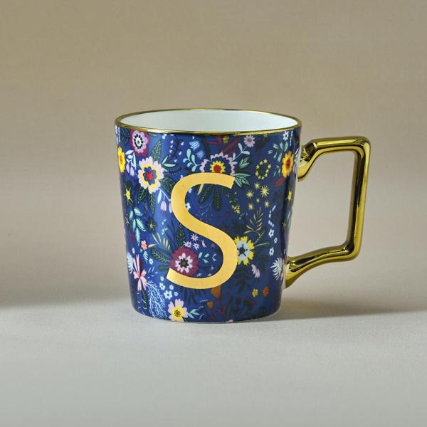 Karaca Flower S Harfli Kupa 350 ml - Image 1