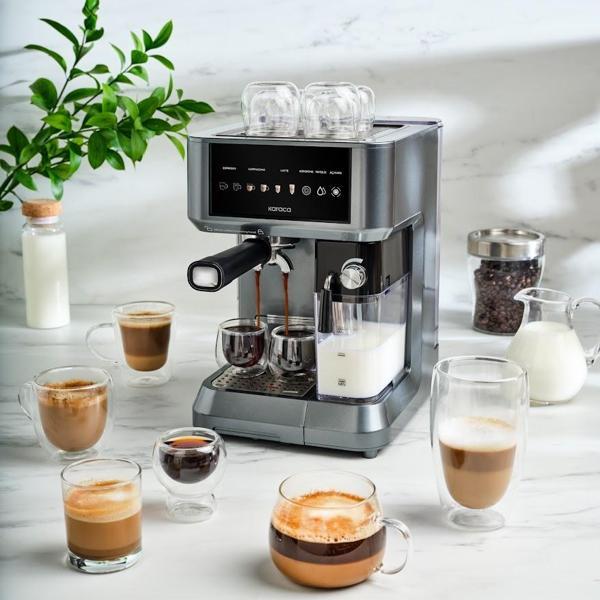Karaca Mycaffe Barista S10 Entegre Süt Hazneli Otomatik Espresso Latte Ve Cappuccino Mak. Galaxygrey - Image 1
