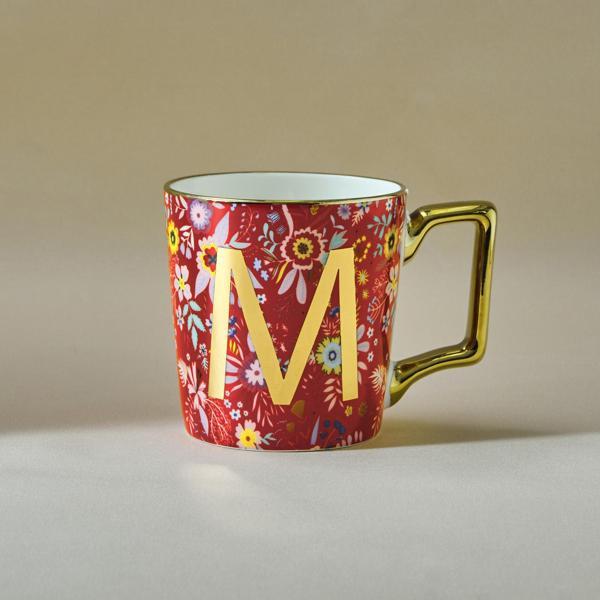 Karaca Flower M Harfli Kupa 350 ml - Image 1