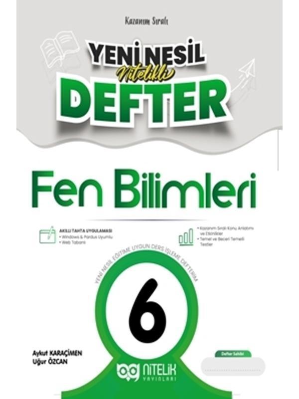 Nitelik 6. Sınıf Fen Bilimleri li Defterim - Nitelik Yayınları - Image 1