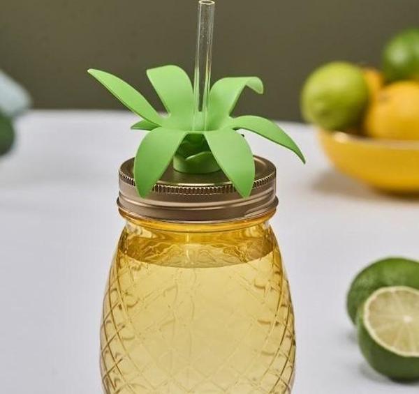 Karaca Ananas Transparent Pipetli Su Şişesi 550 Ml - Image 1