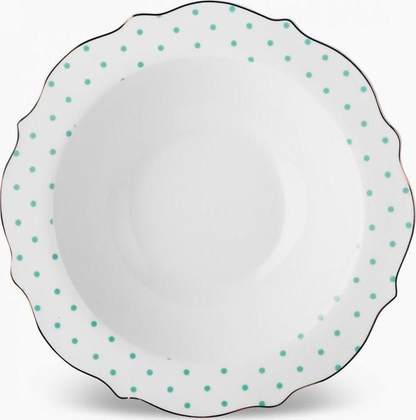 Karaca New Romantic Puantiyeli Bol Kase 25 Cm Yeşil - Image 1