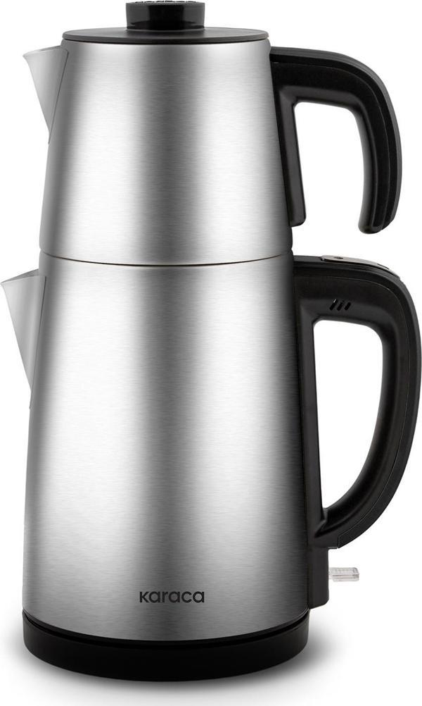 Karaca Gastro Dem 2 İn 1 Inox Çay Makinesi Ve Su Isıtıcı Chrome - Image 1