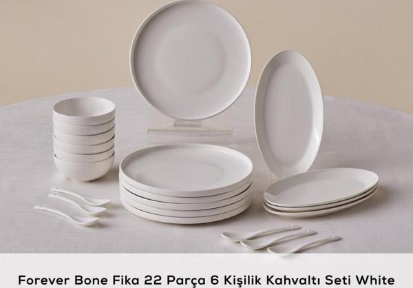 Karaca Forever Bone Fika 22 Parça 6 Kişilik Kahvaltı Seti - Image 1