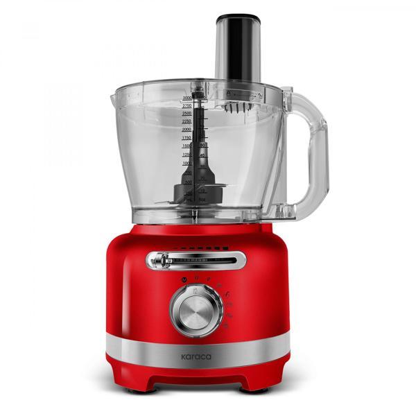 Karaca Multiblend Artisan Retro Mutfak Robotu Metalic Red - Image 1