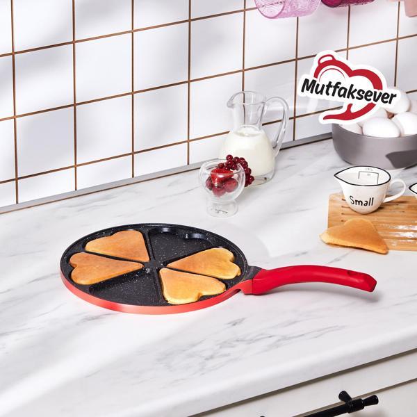 Karaca Mutfaksever Biogranit Döküm Love Pankek Tava 26 Cm - Image 1