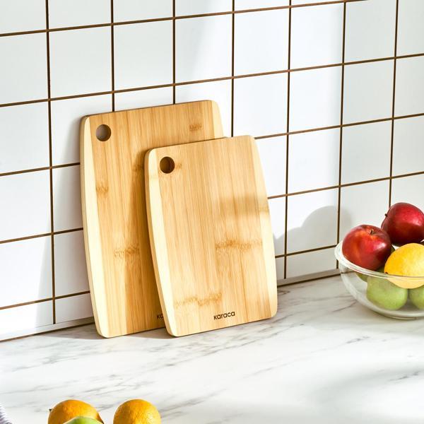 Karaca Delphın Bamboo 2'Li Pro Kesme Tahtası 28/33 Cm - Image 1