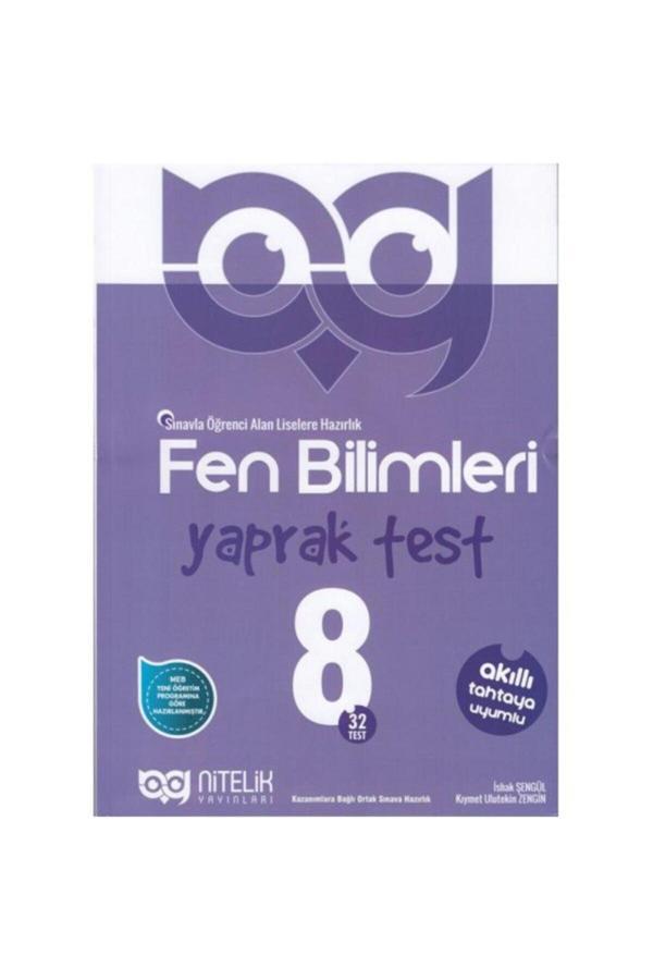 Nitelik 8. Sınıf Fen Bilimleri Yaprak Test - Nitelik Yayınları - Image 1