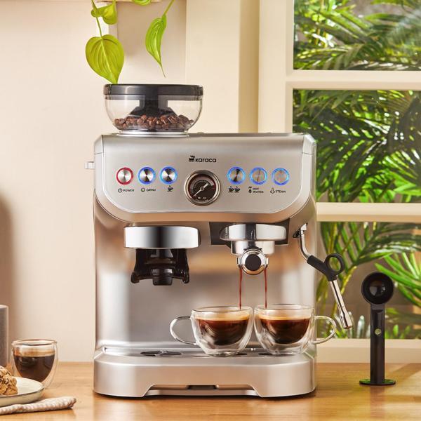 Karaca Coffee Art Barista Öğütücülü, Süt Köpürtücülü Espresso Latte Cappuccino Americano Makinesi - Image 1
