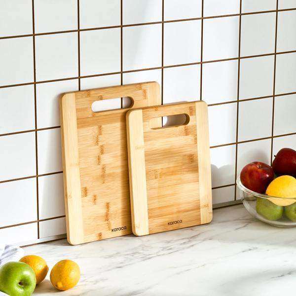Karaca Lowell Bamboo 2'Li Pro Kesme Tahtası 28/33 Cm - Image 1