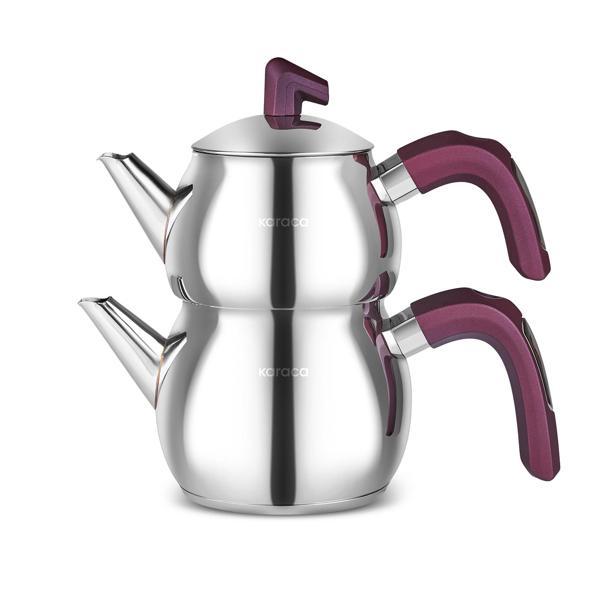 Karaca Viyola İndüksiyon Tabanlı Mini Çaydanlık Takımı Mürdüm - Image 1