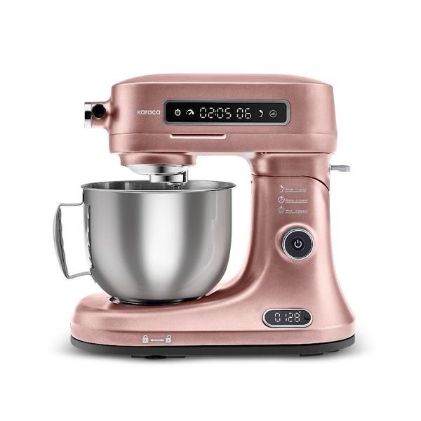 Karaca Pro Artisan Tartılı Dijital Ekran Zaman Ayarlı Döküm Hamur Yoğurma Makinesi Rosegold 1600W 5L - Image 1