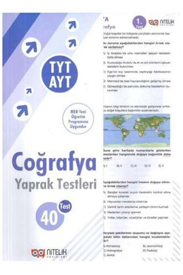 Nitelik Tyt Ayt Coğrafya Yaprak Testleri -  - Nitelik Yayınları - Image 1