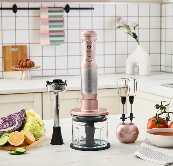 Karaca Mastermaid Prosteel 1000W Blender Set Cam Hazneli Rosegold - Image 1