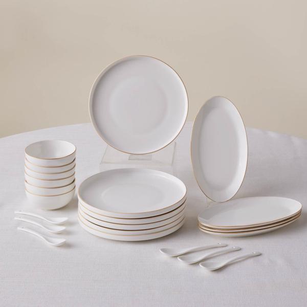 Karaca Forever Bone Fika 22 Parça 6 Kişilik Kahvaltı Takımı Gold - Image 1