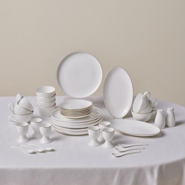 Karaca Elegance Bone Favaro 38 Parça 6 Kişilik Kahvaltı Takımı Gold - Image 1