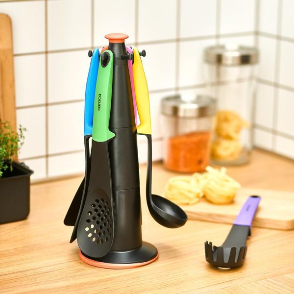 Karaca Rainbow 7 Parça Standlı Servis Seti - Image 1