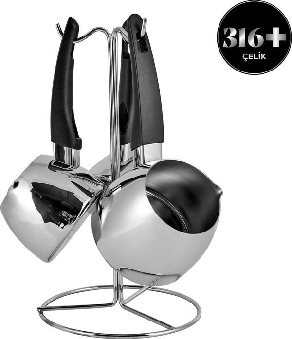 Karaca Tokyo 3Ply Powersteel 316 Çelik Cezve Takımı - Image 1