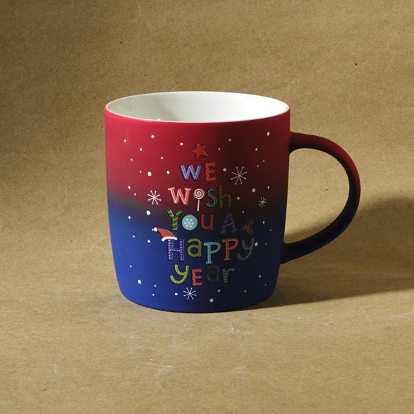 Karaca New Year Yılbaşı Soft Touch Kupa 350 ml Kırmızı - Image 1