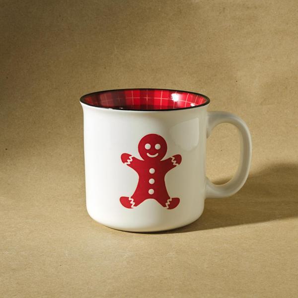 Karaca New Year Yılbaşı Ekose Gingerbread Kupa 550 Ml Kırmızı - Image 1