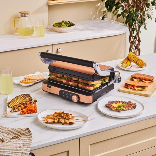 Karaca Gastro Gourmet Izgara Ve Tost Makinesi Copper 2000 W 6 Dilim Kapasiteli - Image 1